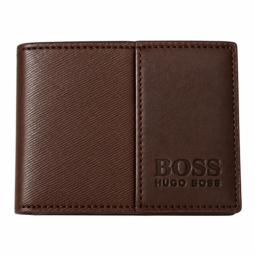 Hugo Boss Men's Brown Leather Bifold Wallet