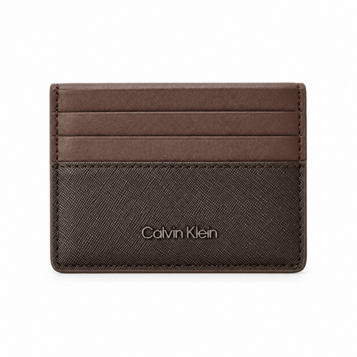 Calvin Klein Men's Brown Leather Card Holder — No. 1