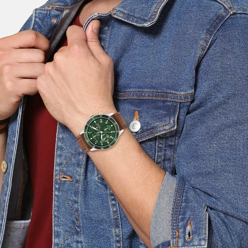 Tommy Hilfiger Watch For Men 1791948 - Green Dial