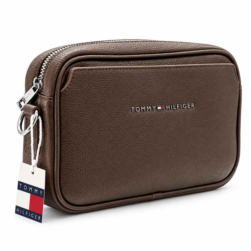 Tommy Hilfiger Men's Leather Shoulder Bag — No. 8