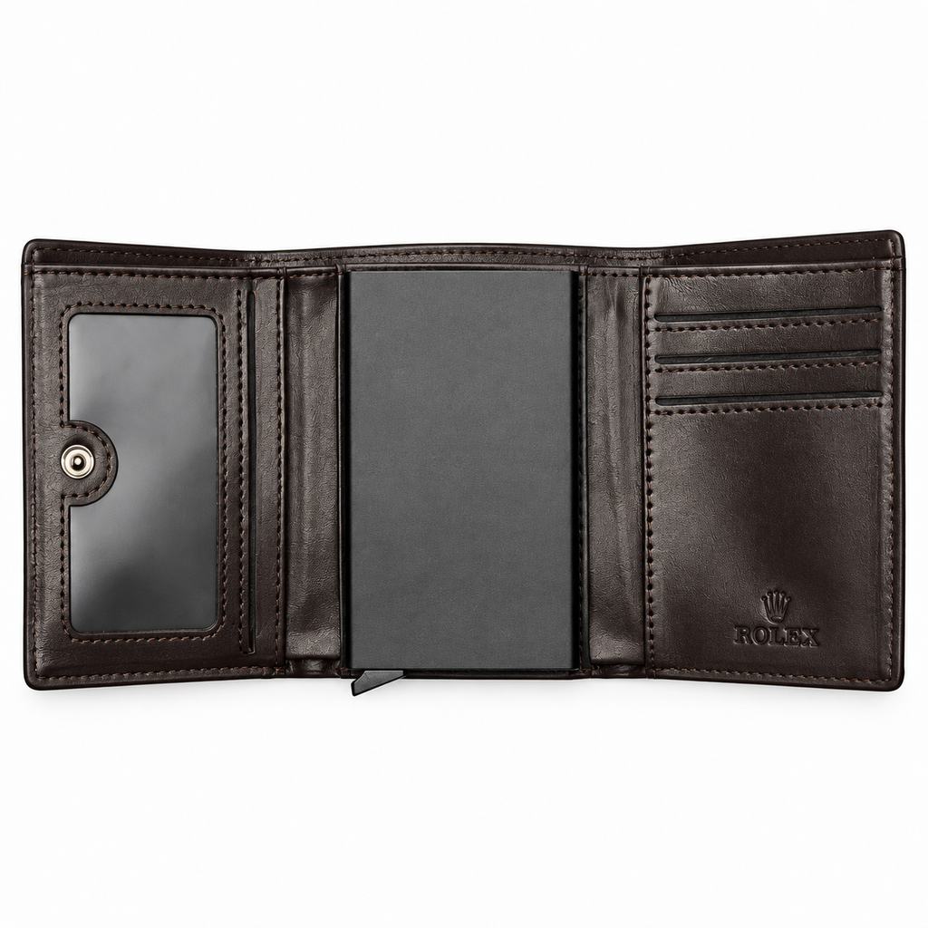 Rolex Men's Brown Leather Wallet — No. 1