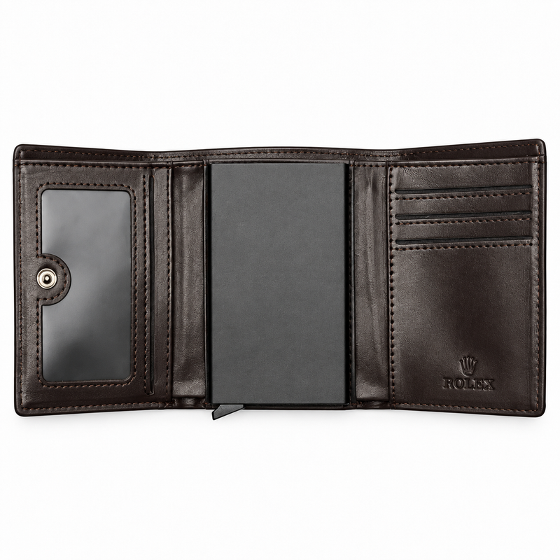 Rolex Men's Brown Leather Wallet — No. 1