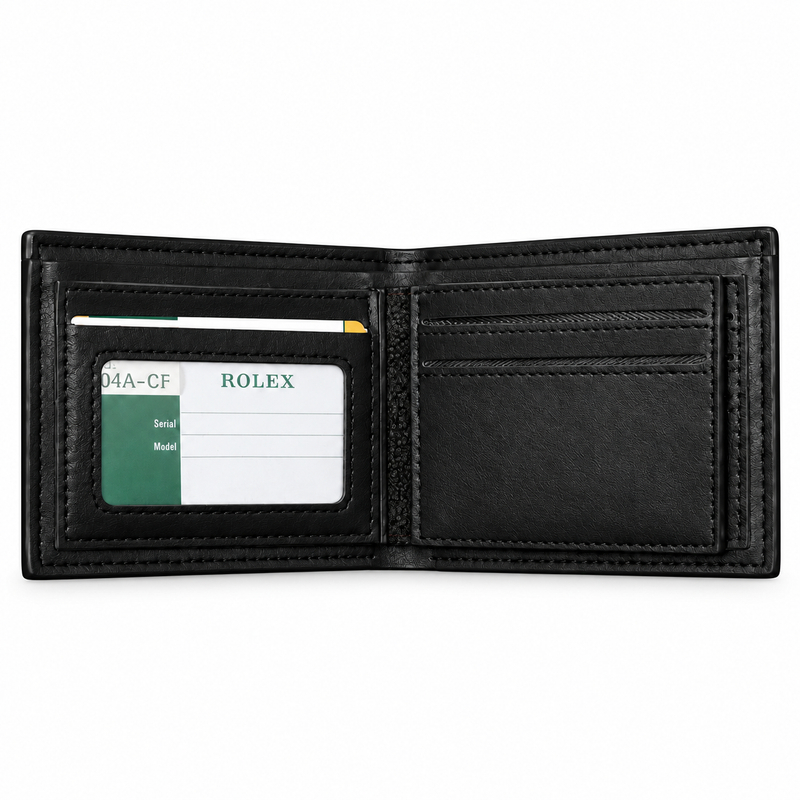 Rolex Men's Black Leather Wallet — No. 2