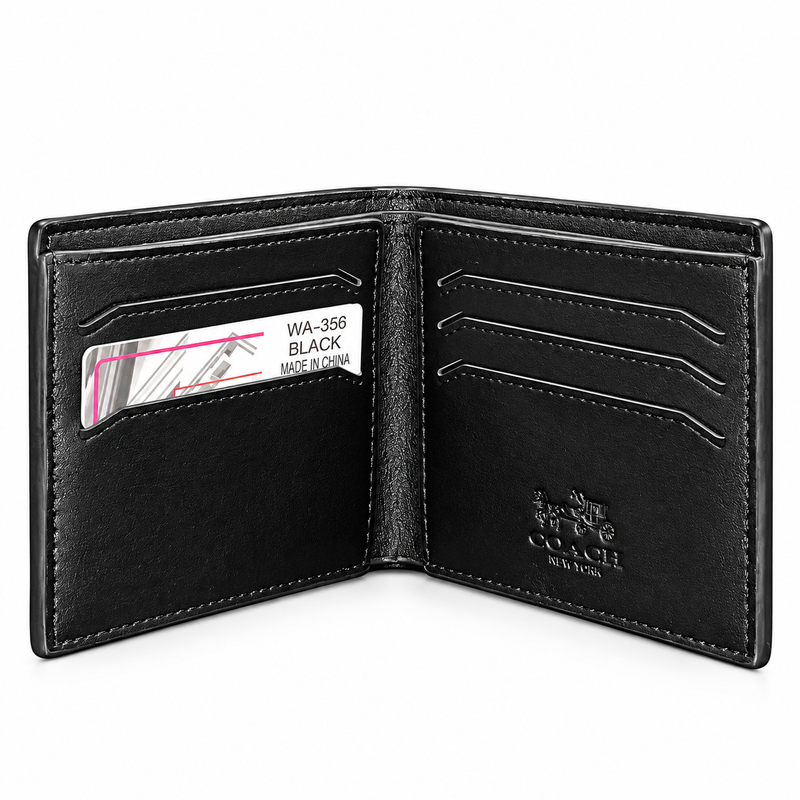 Coach Men's Black Leather Wallet