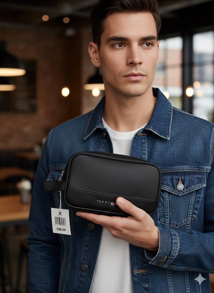 Tommy Hilfiger Men's Leather Shoulder Bag — No. 6