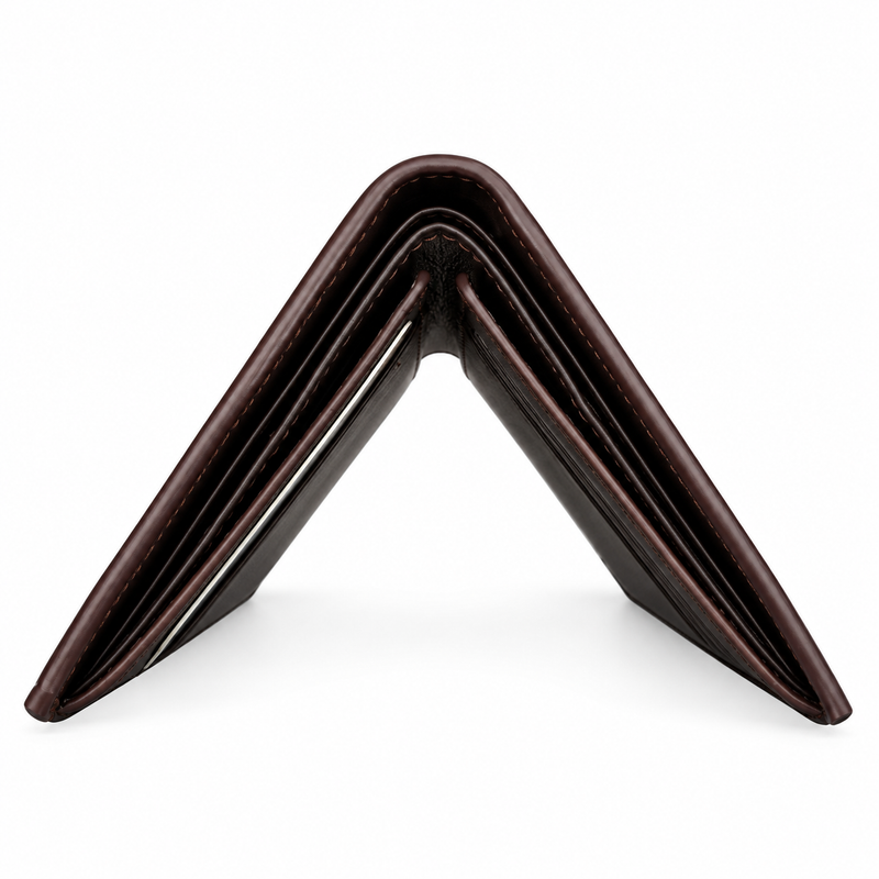 Tommy Hilfiger Men's Coffee Leather Bifold Wallet