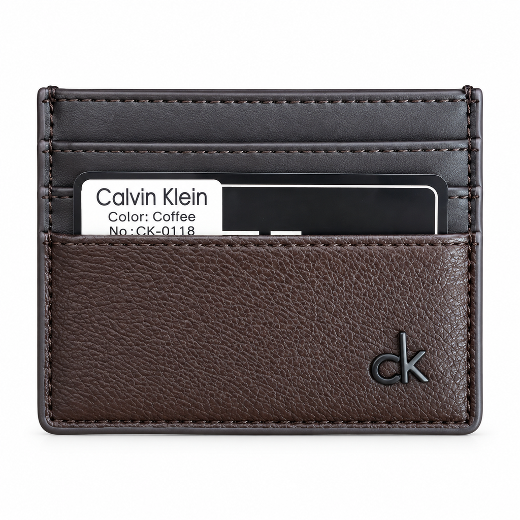 Calvin Klein Men's Brown Leather Card Holder — No. 2