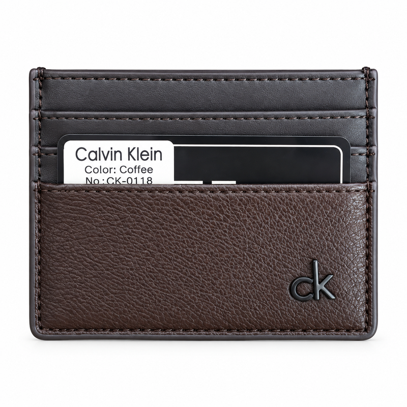 Calvin Klein Men's Brown Leather Card Holder — No. 2