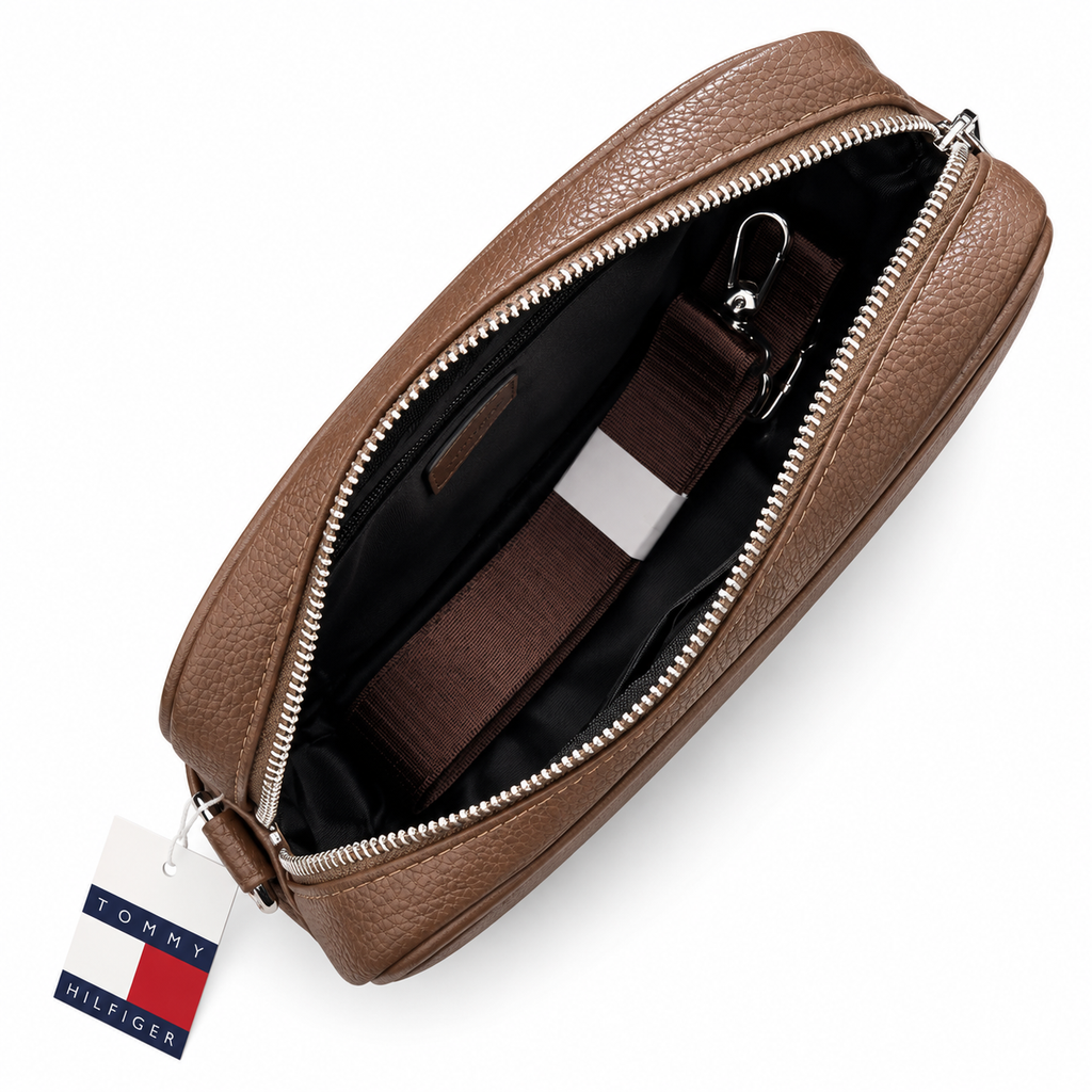 Tommy Hilfiger Men's Leather Shoulder Bag — No. 8