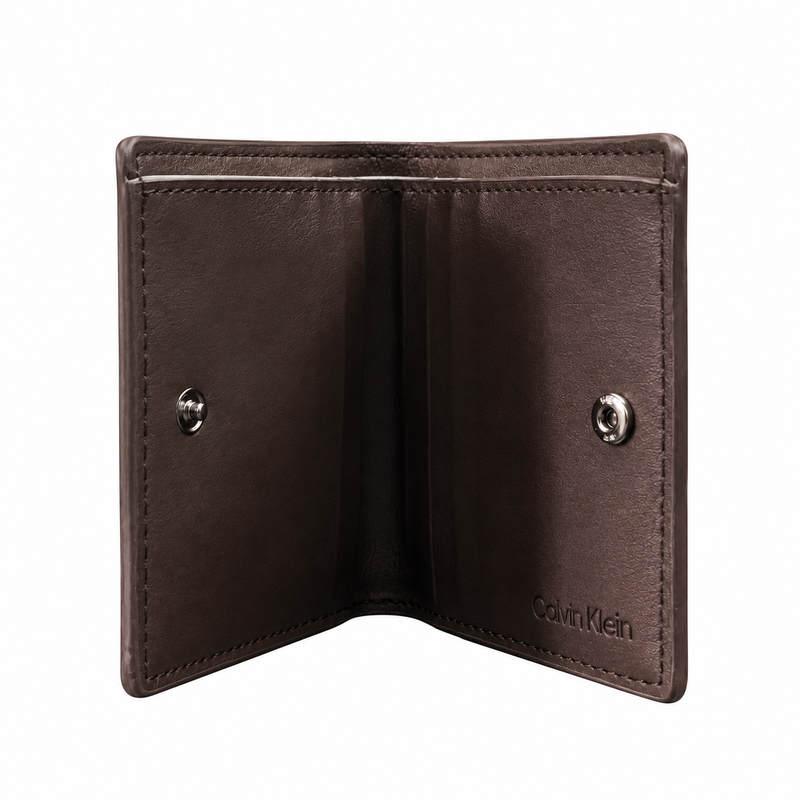 Calvin Klein Men's Brown Leather Card Holder — No. 1