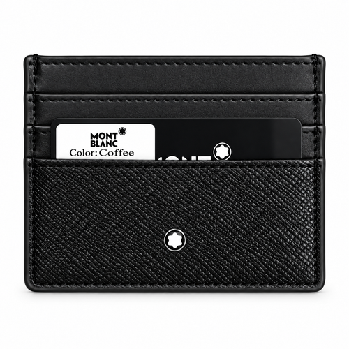 Montblanc Men's Black Leather Card Holder