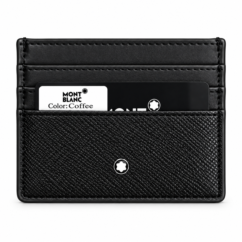 Montblanc Men's Black Leather Card Holder
