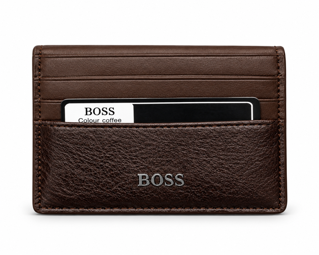 Hugo Boss Men's Coffee Leather Wallet
