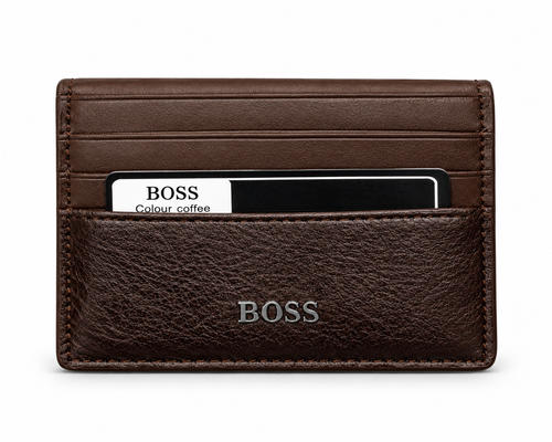 Hugo Boss Men's Coffee Leather Wallet