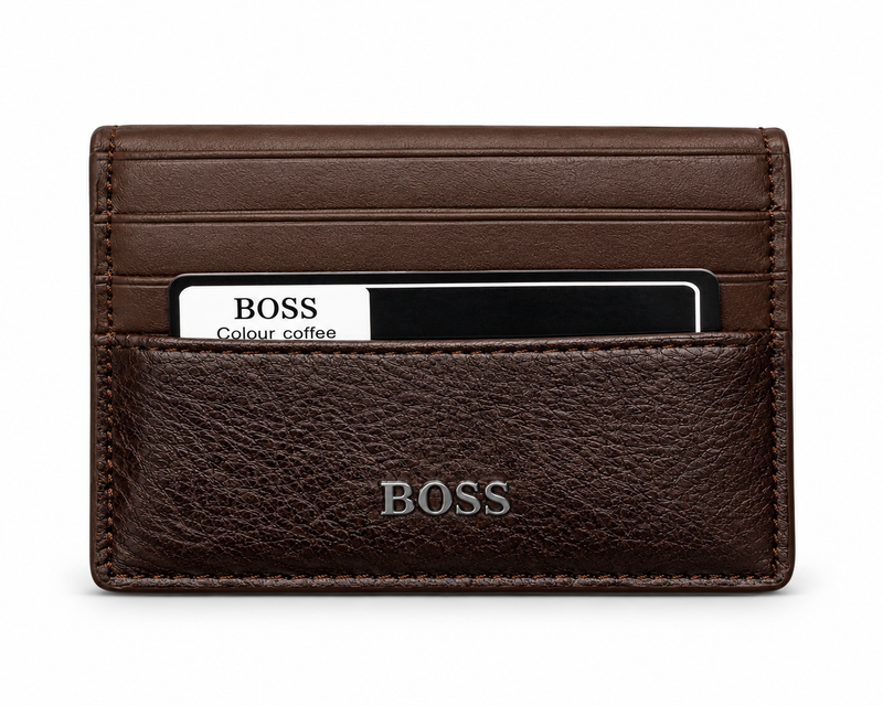 Hugo Boss Men's Coffee Leather Wallet