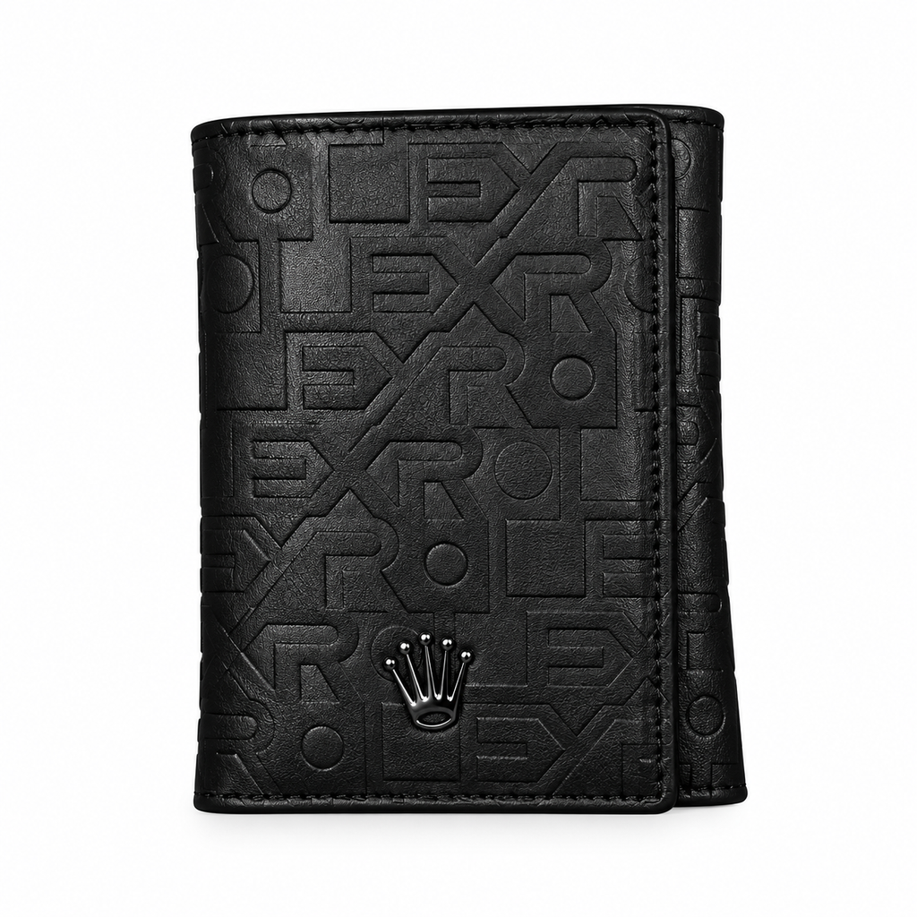 Rolex Men's Black Leather Wallet — No. 1
