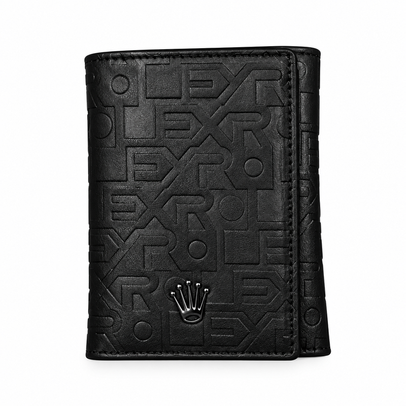 Rolex Men's Black Leather Wallet — No. 1