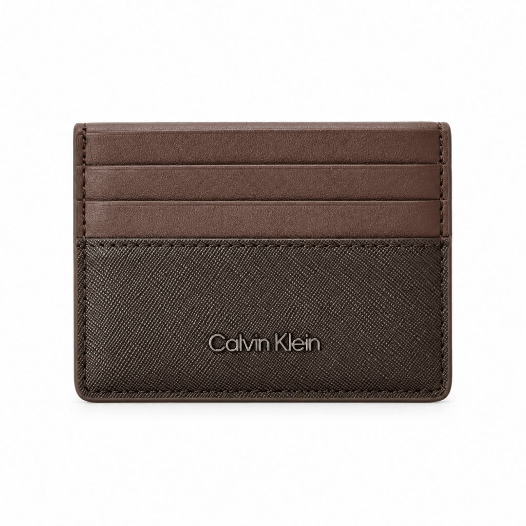 Calvin Klein Men's Brown Leather Card Holder — No. 1