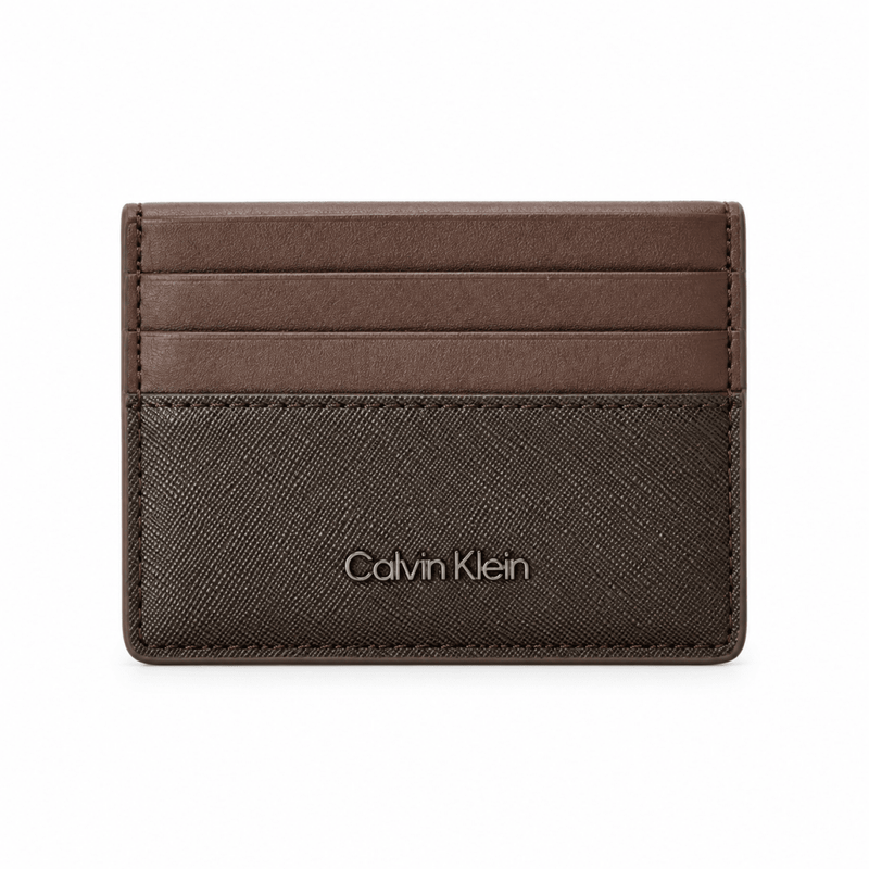 Calvin Klein Men's Brown Leather Card Holder — No. 1
