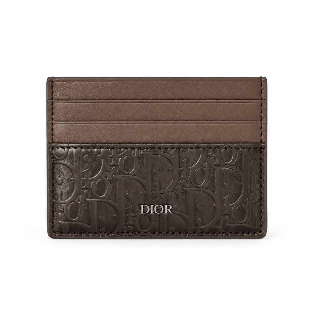 Dior Men's Brown Leather Card Holder