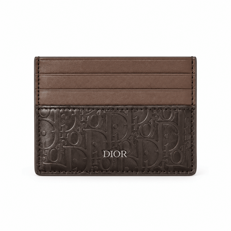 Dior Men's Brown Leather Card Holder
